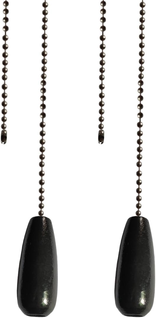 Ceiling Fan Chain Pulls Black Wooden Pull Chain Extension 4 Pcs