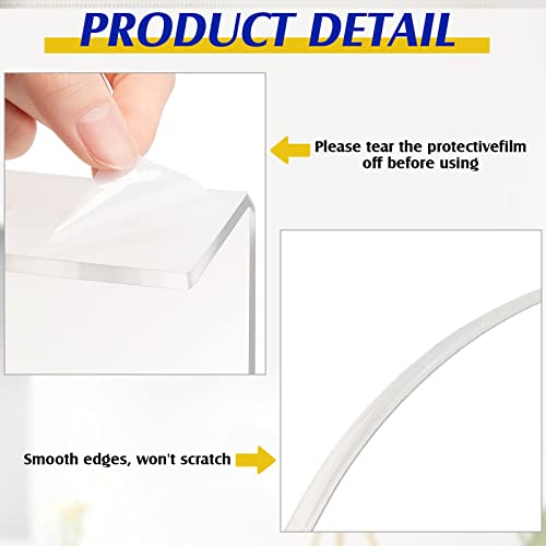 Treela 20 Pack Floating Shoe Shelves For Wall Acrylic Clear Floating Sneaker Shelves Display Shoe Wall Shelf Easy To Install Collections Includes Cross Screws Expansion Tubes (Clear, Medium) #TOP2