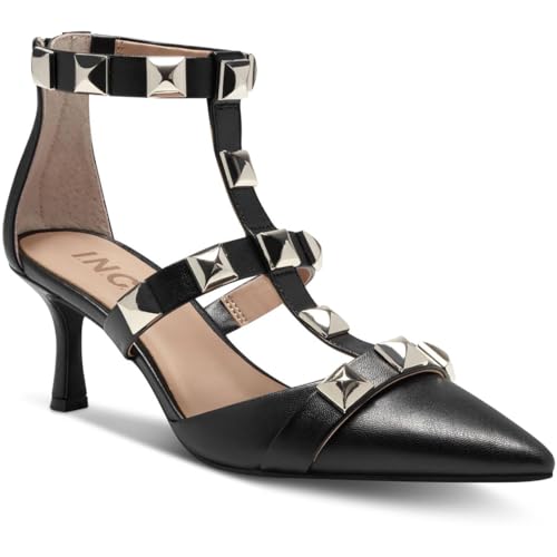 Cufflinks Inc. Womens Gilana Ankle Strap Pointed Toe Pumps, Black, 9.5 Medium