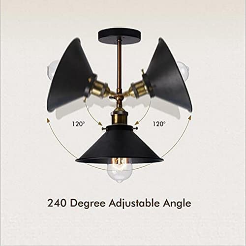 Aplique de pared industrial con casquillo E27 e interruptor para decoración retro de interiores 3