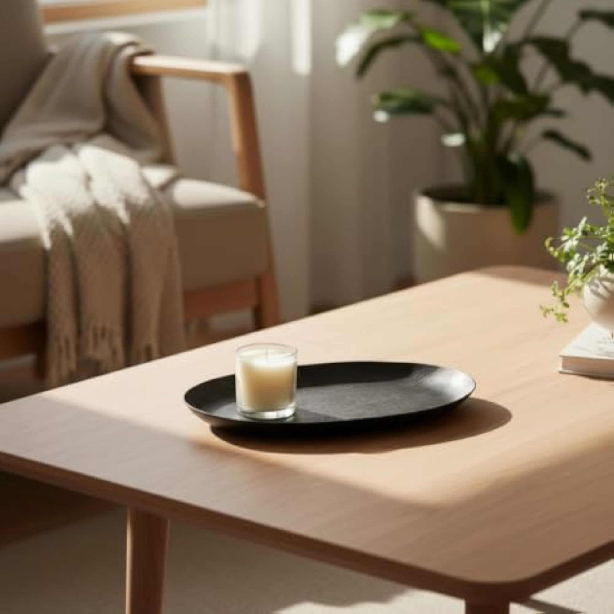 Irregular Hammered Metal Tray for Artisanal Tabletop Styling