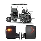 kemimoto Golf Cart Mirror, Universal Golf Cart Side Mirrors with LED Turn Signal Light Rearview Mirrors for Club Car Ezgo Yamaha