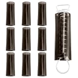 Keycci 10 Pack Vinyl Pool Cover Spring Sleeves, Pool Safety Protective Cover for In-Ground Swimming Pool Winter Covers