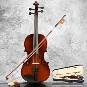 SALABLEZ Vivaldi Acoustic Violin Full Size with Bow, Rosin, Carrying - Image 5