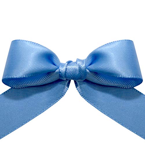 Image of Morex Ribbon 08816 /50-337 Double Face Satin Ribbon, 3 /8 inchx 50 Yd, Capri Blue