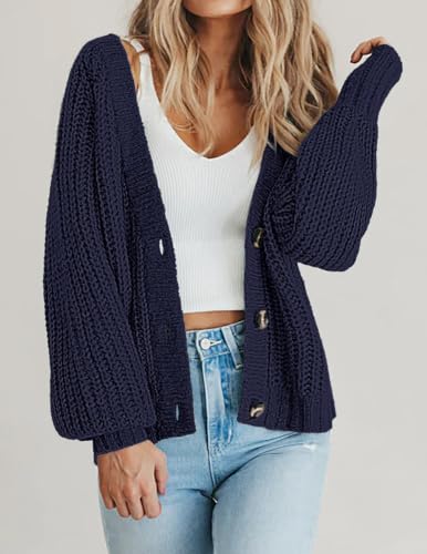 Image of Zeagoo Women's 2026 Fall Chunky Knit Cardigans Long Sleeve Sweaters