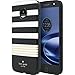 Kate Spade New York Flexible Hardshell Case for Moto Z Force Droid - Stripe (Black/White)…