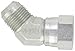 Eaton Aeroquip 2070-10-10S 45 Degree Swivel Nut Elbow, JIC 37 Degree End Types, Carbon Steel, 5/8 JIC(f) x 5/8 JIC(m) End Size, 5/8