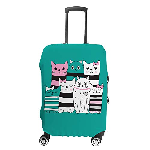Housse de transport pour bagages anti rayure valise motif chat de dessin animé
