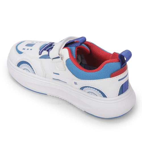 Image of Liberty LEAP7X White & Peach Slip-On Casual Sneakers for Kids