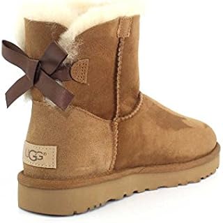UGG Womens Mini Bailey Bow II Chestnut Boot - 8