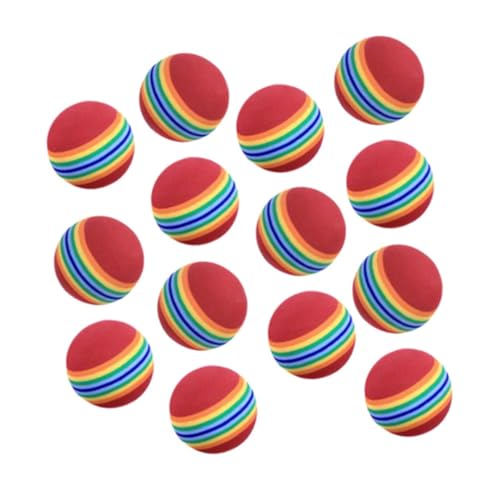 SWOOMEY 20個素材 軽量柔軟スポンジボール 高輝レインボーカラー 練習用アプローチボール ゴルフ室内トレーニング用