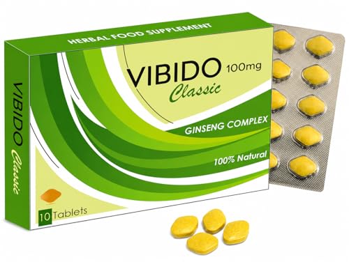 Image of VIBIDO 100mg New UK | Stronger | Longer | Harder | Extra Strength Enhancing Pills, Stamina Endurance Booster Supplement Pills for Men | 10 Ginseng Tablets
