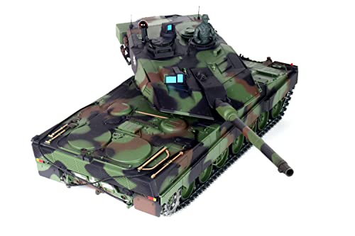 ES-TOYS RC Panzer German Leopard 2A6 Heng Long 1:16 mit R&S, Stahlgetriebe und Metallketten V7.0 - Upg-A