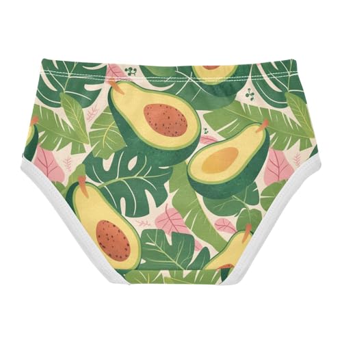 Wusikd Avocado Leaves Girls' Underwear Cotton Pink Girls Briefs Soft Toddler Underwear 2T2
