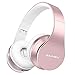 Cuffie AILIHEN A80 Wireless con Bluetooth Senza Fili con Microfono Cuffie Pieghevoli, Cuscinetti per Cuffie Morbidi, Supporta TF Card/Modalità MP3, 25 Ore di Riproduzione - oro rosa