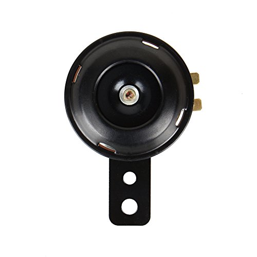 105 db Motorcycle Horns 12V 1.5A Waterproof Round Horn Speakers Scooter Horn, Black Scooter Moped Dirt Bike ATV Motorcycle Speaker
