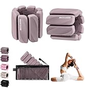 BECOJADDE Ankle Weights Set of 2 (1 lb/2 lb Each) for Women Men Adjustable Wrist Bracelet for Hom...
