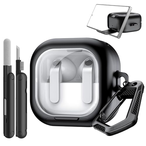 TiMOVO Étui pour Galaxy Buds 4 & Galaxy Buds 4 Pro (2026) avec Verrouillage Sécurisé, Coque Rigide Transparente pour Samsung Buds 4 Pro avec Fonction...