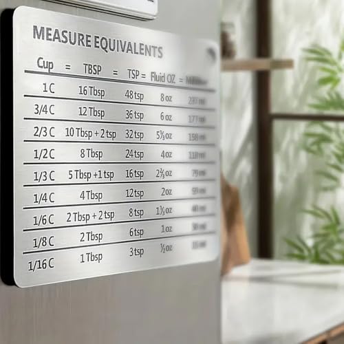 Imanes rectangulares para refrigerador con tabla de conversión miniatura 3