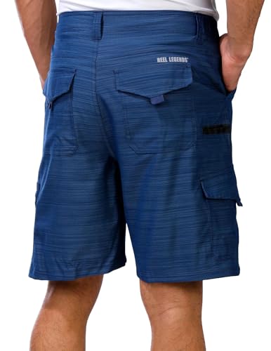 Reel Legends Mens Mackerel Quick Dry Cargo Shorts X-Large Blue