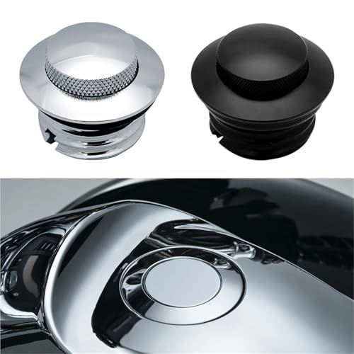 Bouchon d'essence de moto anti-fuite noir compatible Dyna FXD et Softail Fat Boy - 3