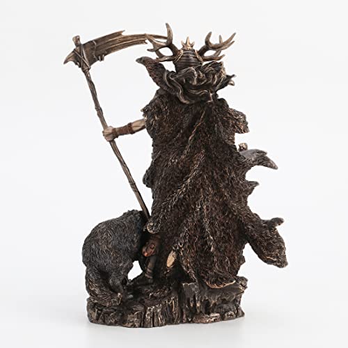 Estatua Hel Diosa Nórdica del Inframundo Bronce 10.4 pulg miniatura 6