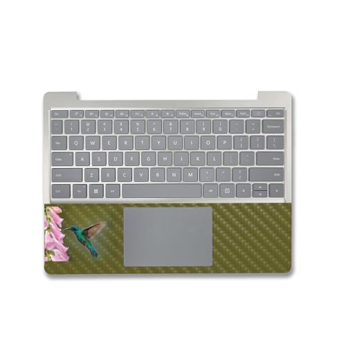 Image of MightySkins Carbon Fiber Skin Compatible with Microsoft Surface Laptop Go 3 (2023) Full Wrap Kit - Hummingbird | Protective, Durable Textured Carbon Fiber Finish | Made in The USA