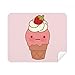 Strawberry Expression Ice Cleaning Cloth Screen Cleaner 2pcs Suede Fabric