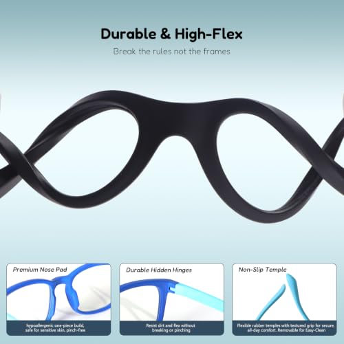 Image of EYEBUDDY Blue Light Glasses for Kids Boys Girls,Computer Gaming Bluelight Glasses,Fake Glasses for Ages 2-12