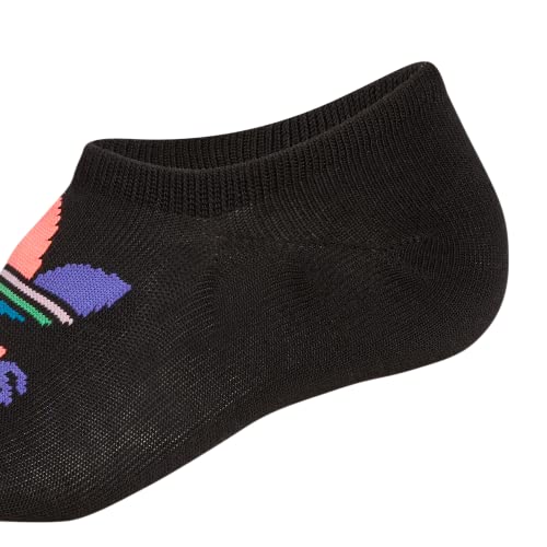 adidas Originals Women's Trefoil Super No Show Socks (3-Pair), Black/White/Pride, Medium3