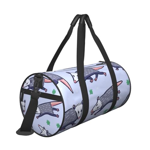 Sac de voyage Opossum noir grand sac de sport mixte avec sangle réglable