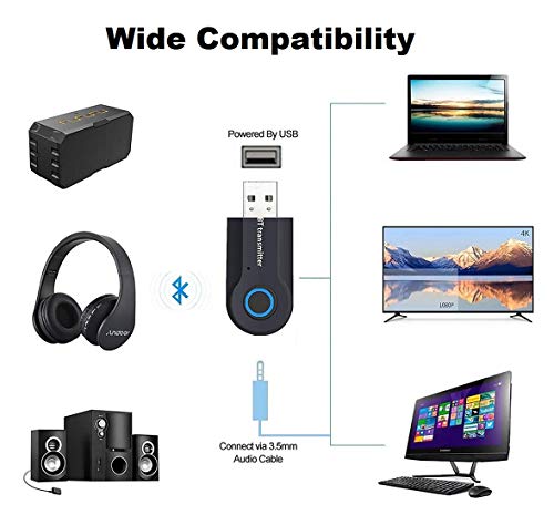 Bluetooth-zender, Bluetooth 5.0-zender, draadloze draagbare audioadapter voor 3,5 mm audioapparaten en RCA-verbindingen… - Image 3