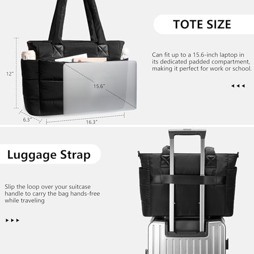 Puffer Tote Bag for Women