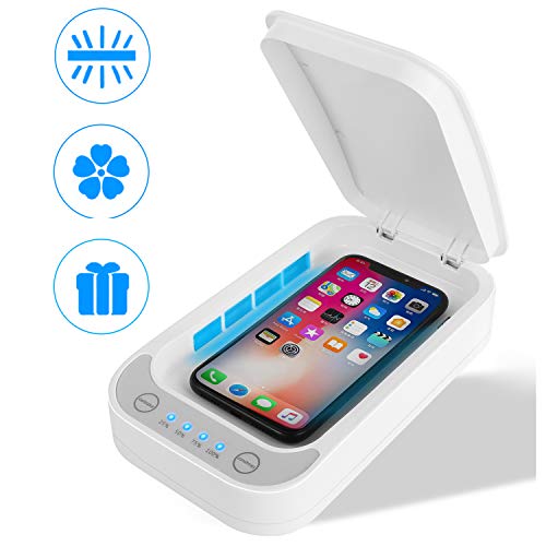 UV Cell Phone Sanitizer, HENKUR Portable Smart Phone Sterilizer Cleaner, Aromatherapy Function Disinfector