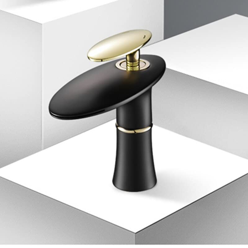 Robinet salle de bain cascade mitigeur lavabo chaud froid laiton