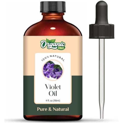 Image of Organic Zing Violet (Viola) Oil | Pure & Natural Essential Oil for Aroma, Diffusers, Haircare & Massage - 118ml /3.99fl oz