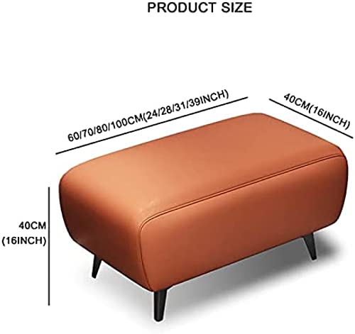 Asiento de banco de cuero de imitación rectangular multifunción para pie de cama moderno y entrada 3