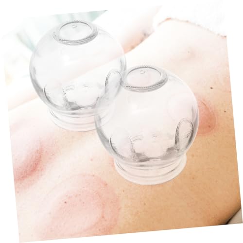 Set de 5 ventosas de vidrio para masaje en casa, ventosas de succión al vacío reforzadas para tratamiento de cupping, masaje linfático y anticelulítico miniatura 7