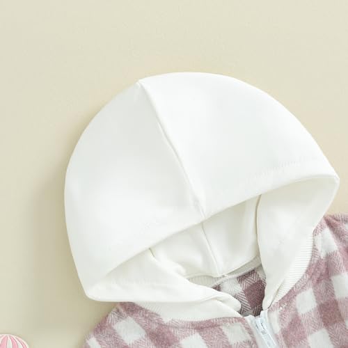 Toddler Baby Plaid Hoodies Long Sleeve Removable Flannel Jacket Infant Boy Girl Zip Up Hooded Sweatshirt Outerwear4