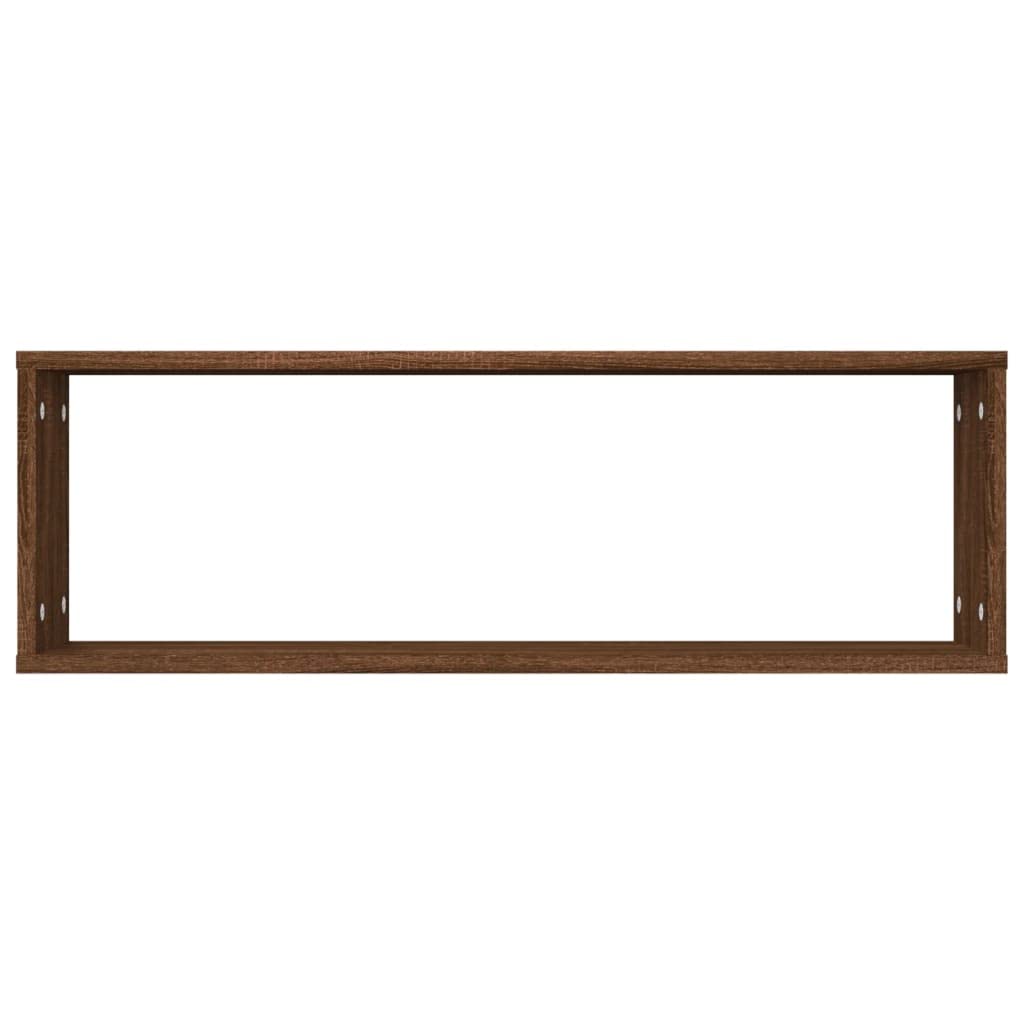 Generico Mensole Muro Cubo 4 Rovere Marrone 80x15x26,5 Legno Multistrato,Scaffalature,Scaffali e mensole per pareti-815922
