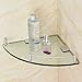 Produktbild AINIYF Badezimmer Regal Toilette Badezimmer Corner Glas klar Regal 8MM-Thick-Wandhalterung Triangular, Chrom poliert (Size : 250mm)