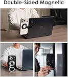 Aulumu G09 Magnetic Ring Grip | Omnidirectional Rotation | MagSafe Compatible | Aluminium Alloy Construction | Stable Dual-Sided Magnetic Attachment | Includes Handle Ring Phone Stand- Silver