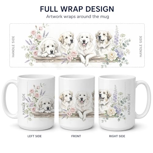 Taza de cerámica 15 oz con diseño Great Pyrenees miniatura 2