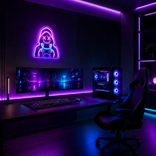 Image of Game Neon Sign for Wall Decor Dimmable Gamer Led Neon Lights Signs