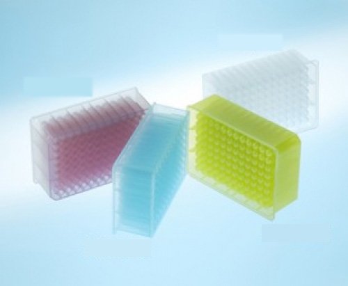 780201 Natural Polypropylene MASTERBLOCK Storage Plate, 96 Deep Well, Chimney Style, Round (U) Bottom (Pack of 50)