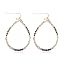 Teardrop Wire Bead Earrings - Black