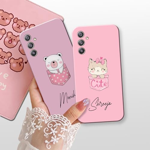 Image of COLORflow Polycarbonate Back Cover Case Compatible With Samsung A34 5G|Cute Pocket Cartoon Customized Back Cover Compatible With Samsung Galaxy A34 5G,Assorted