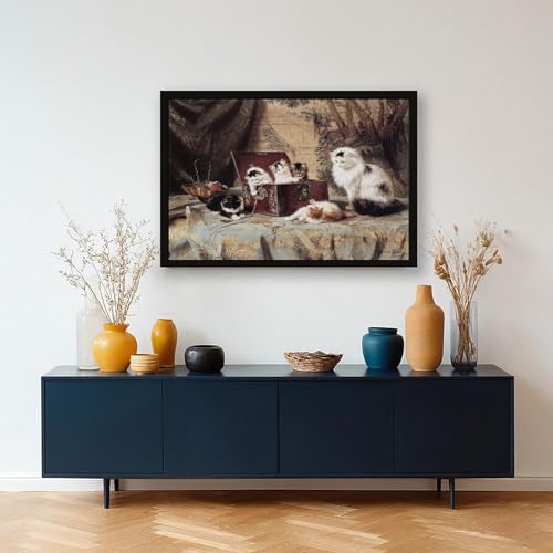 Impression sur toile Henriette Ronner Knip 20x30 cm décor de bureau - 5