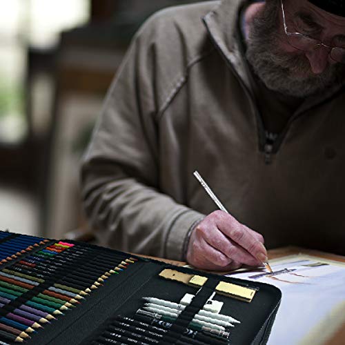 H&B 72 Piece Colored pencils Set, Drawing Pencils and Sketching Kit, Art Pencils Set with Pencil Case and Assorted Pencils, Ideal for Artist and Adults, Art Set